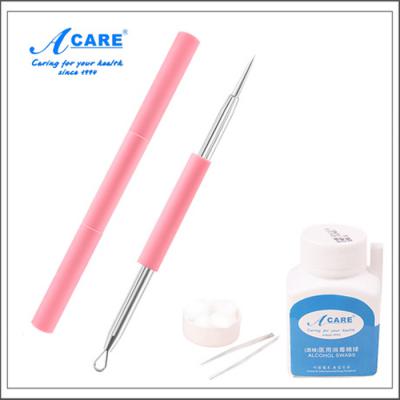 Acare粉刺针暗疮美容挤痘痘工具神器去除黑头脂肪粒痤疮排针单1支
